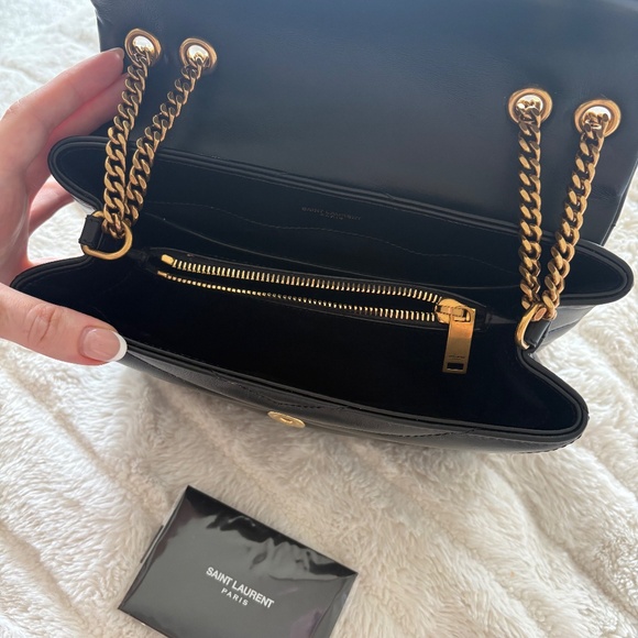 Saint Laurent YSL Small Loulou Chain Leather Shoulder Bag - Picture 12 of 16
